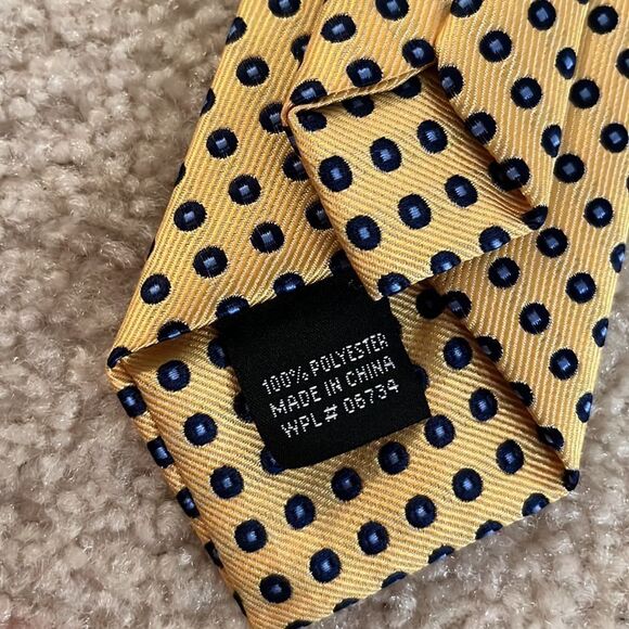 KIDS YELLOW AND BLUE TIE - Picture 5 of 8